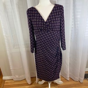 Lauren Ralph Lauren Faux Wrap Dress Like New 14